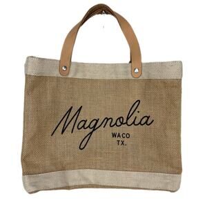 Magnolia Apolis Global Citizen Script Market Tote NWT